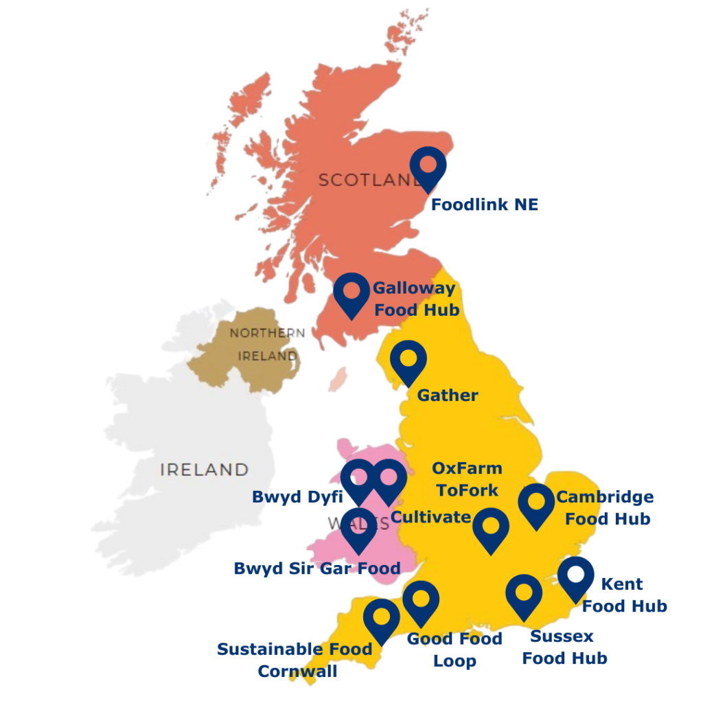 map of Food Hubs